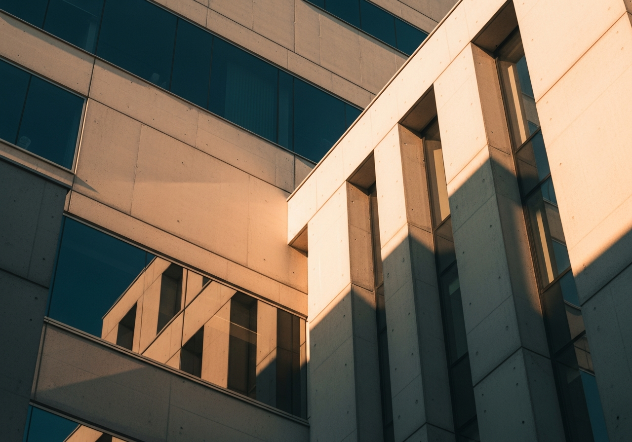 Abstract warm architectural details